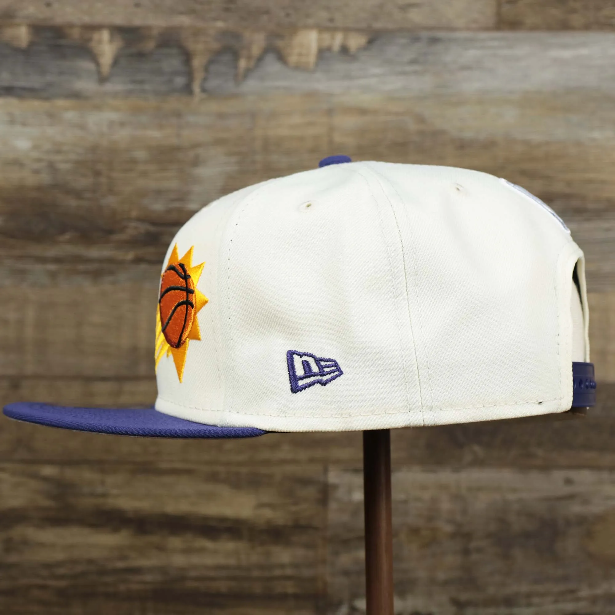 Phoenix Suns NBA 2022 Draft Gray Bottom 9Fifty Snapback | New Era Cream/Purple