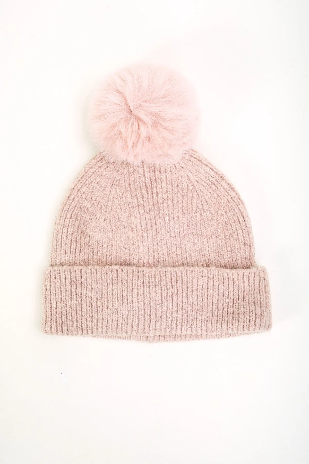 Pink Beanie Hat and Scarf Set