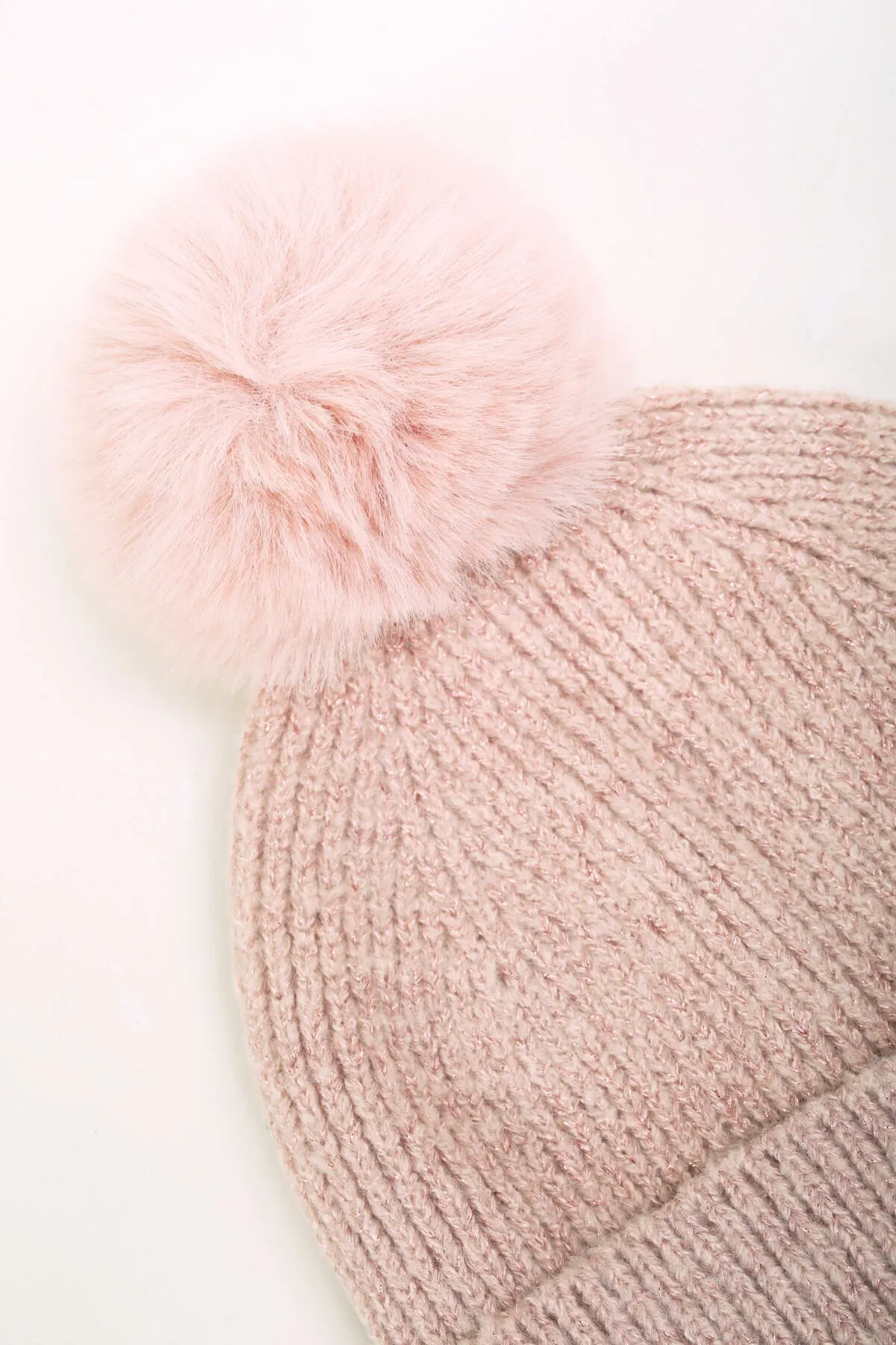 Pink Beanie Hat and Scarf Set