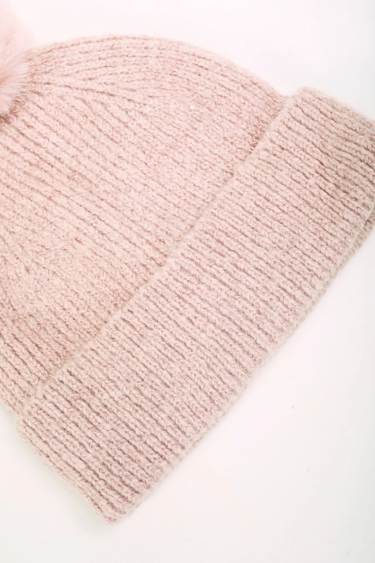 Pink Beanie Hat and Scarf Set