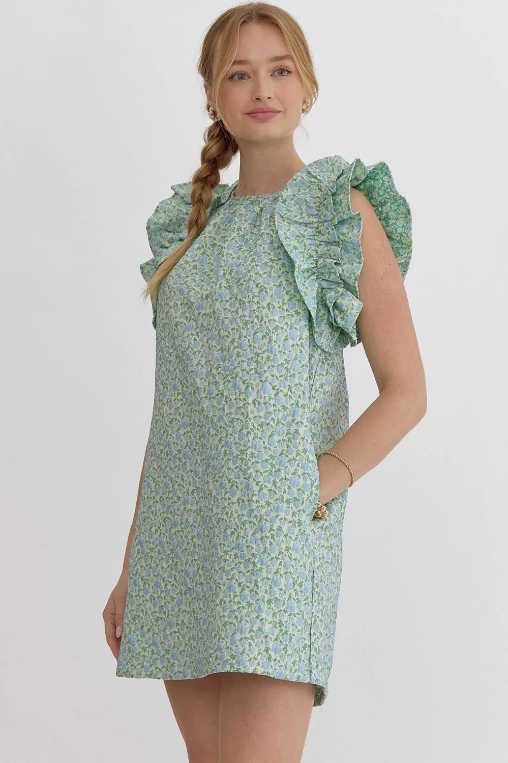 Ripple Of Times Dress - Green