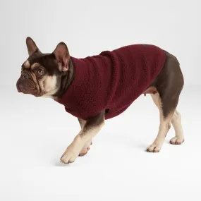 Rover Sherpa Dog Coat XS - Maroon