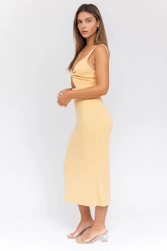 Ruched Front Midi Dress