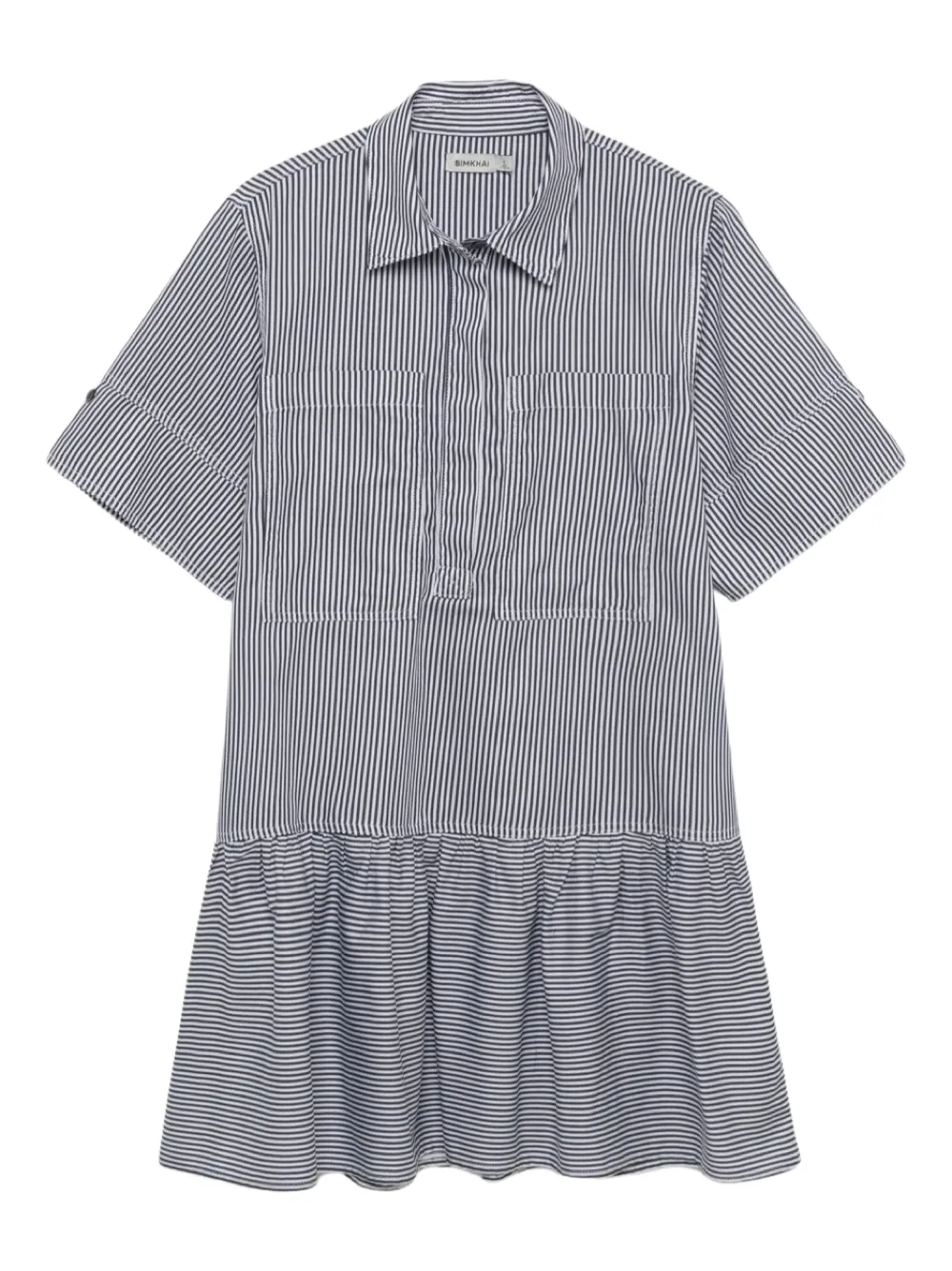 Simkhai Cris Shirt Dress in Midnight Stripe