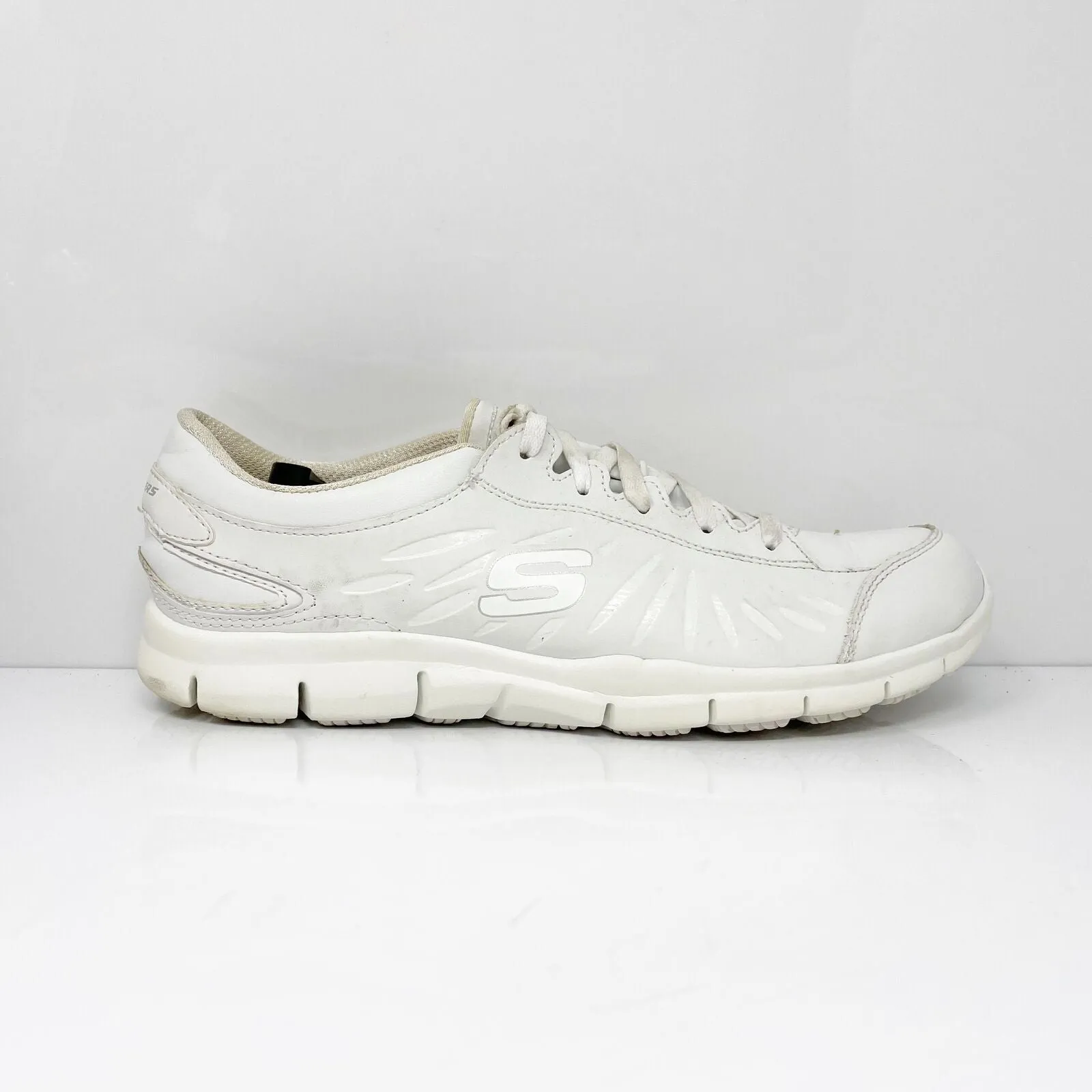 Skechers Womens Work Eldred Dewey SR 76564 White Running Shoes Sneakers Size 11