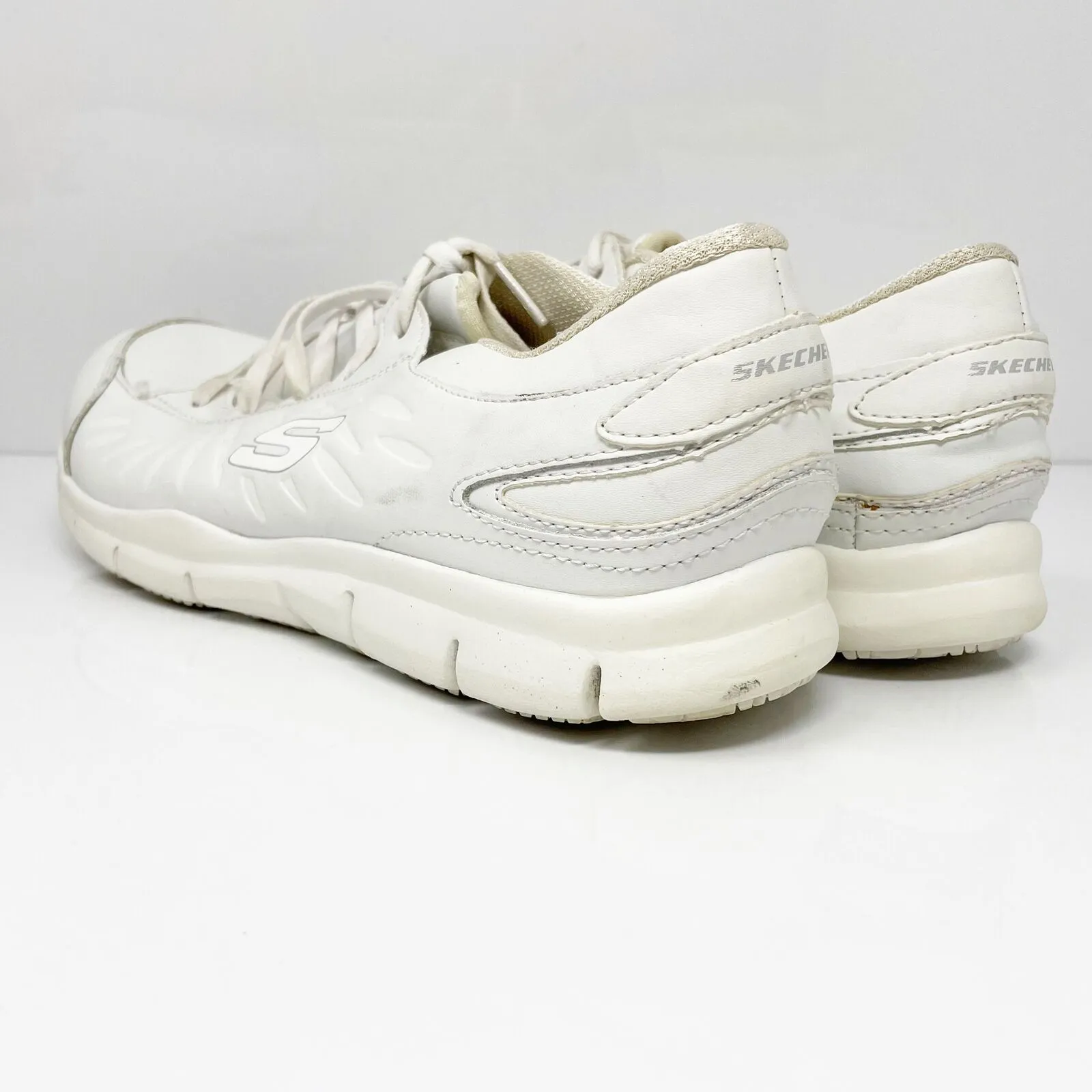 Skechers Womens Work Eldred Dewey SR 76564 White Running Shoes Sneakers Size 11