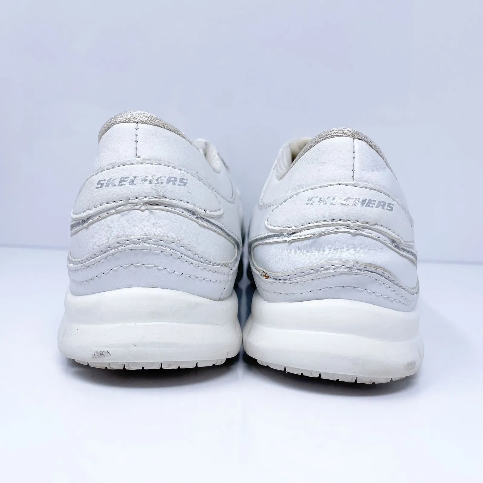 Skechers Womens Work Eldred Dewey SR 76564 White Running Shoes Sneakers Size 11