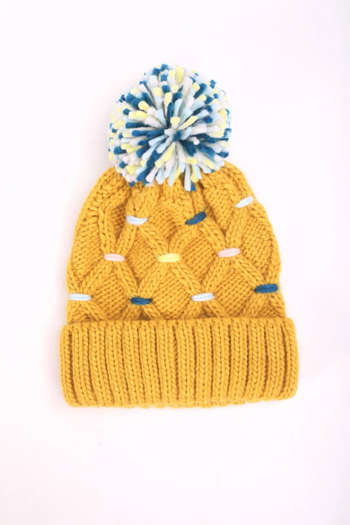 Snood Scarf & Beanie Hat Gift Set in Mustard