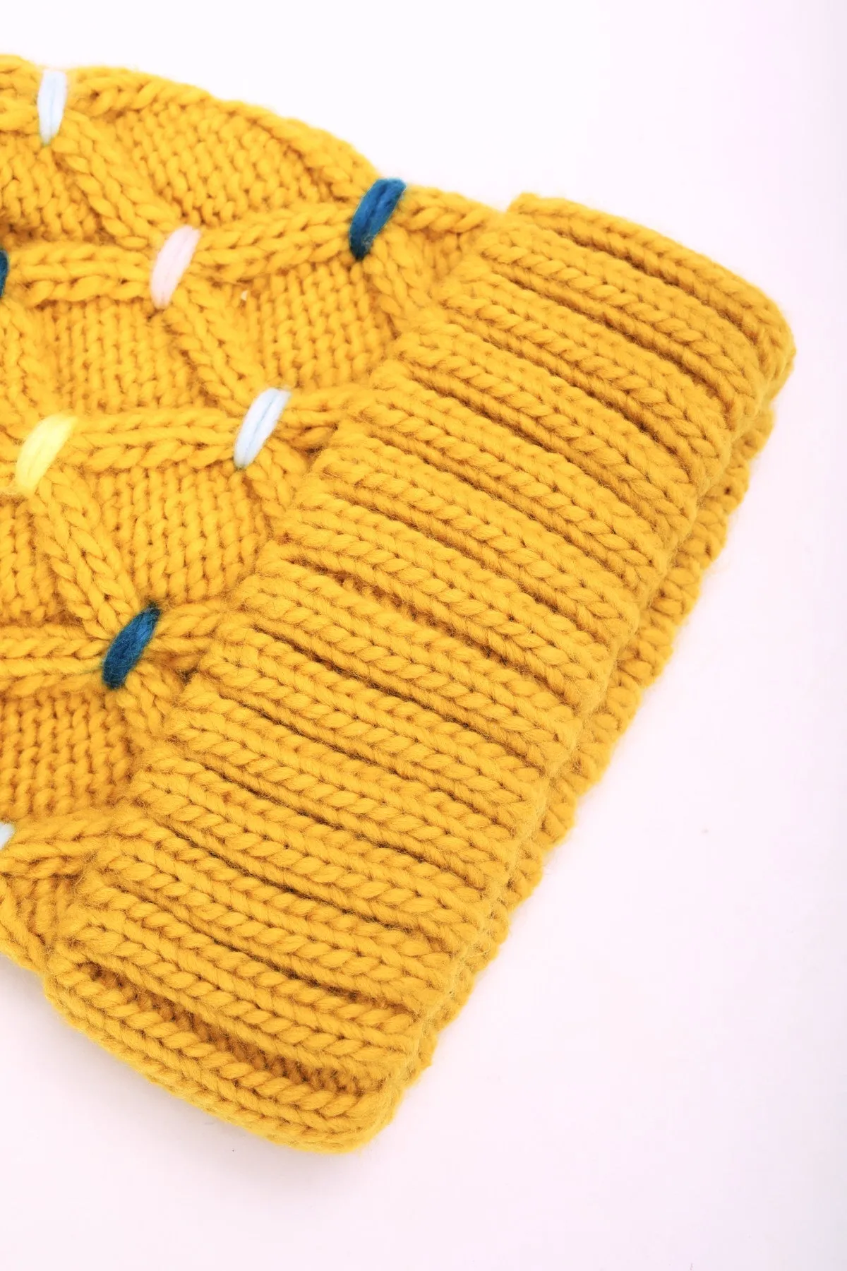 Snood Scarf & Beanie Hat Gift Set in Mustard