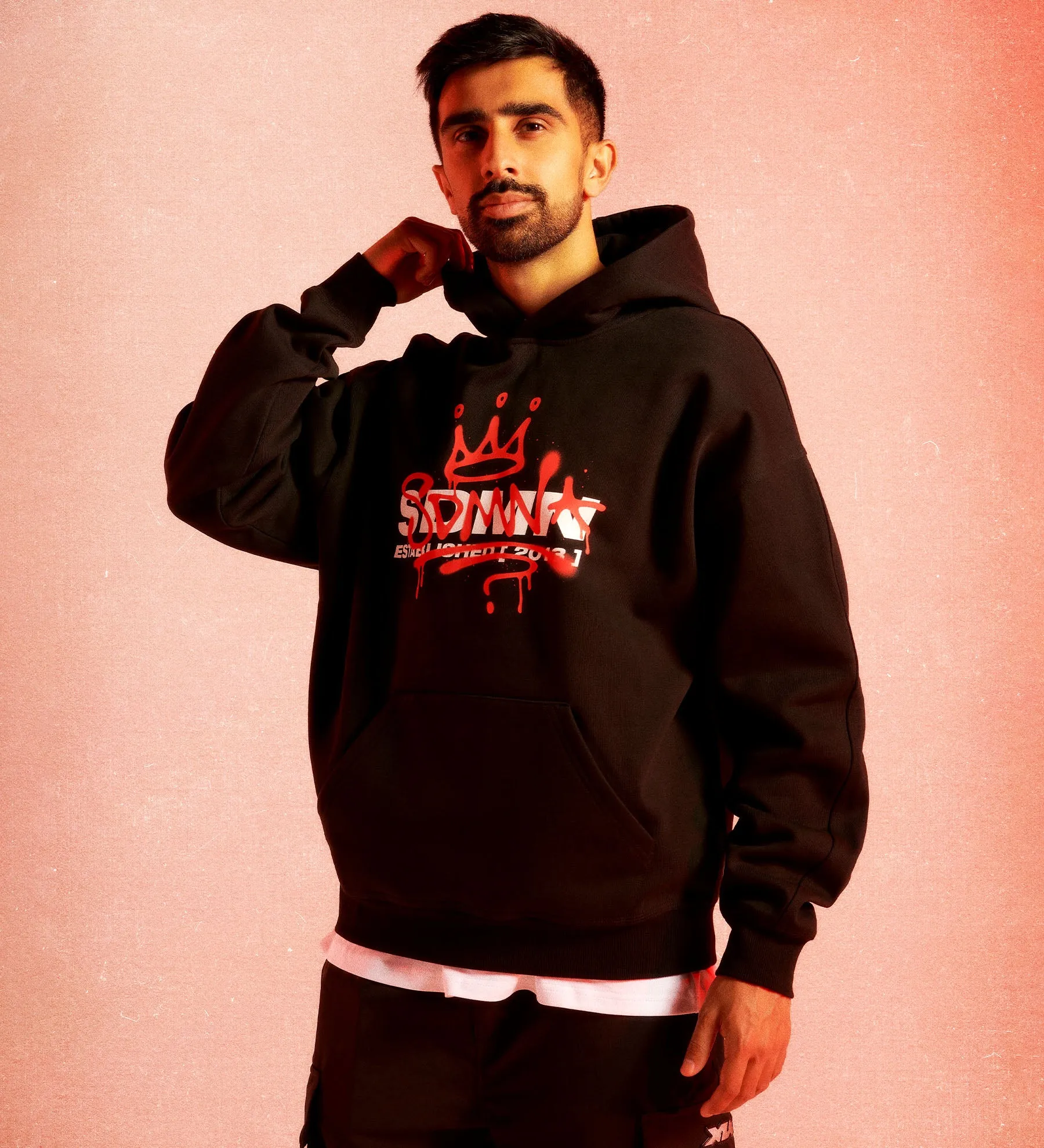 Spray Hoodie [Black/Red]