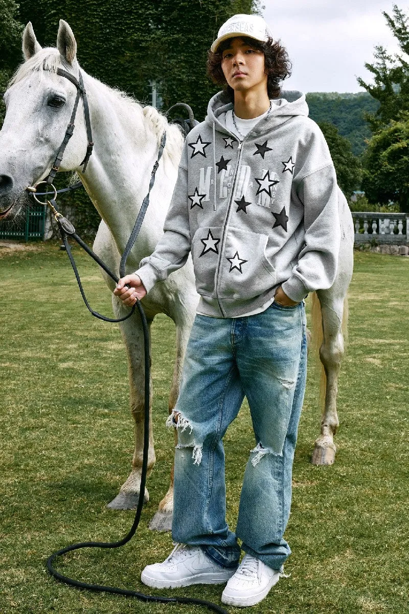 Stars Embroidered Logo Hoodie