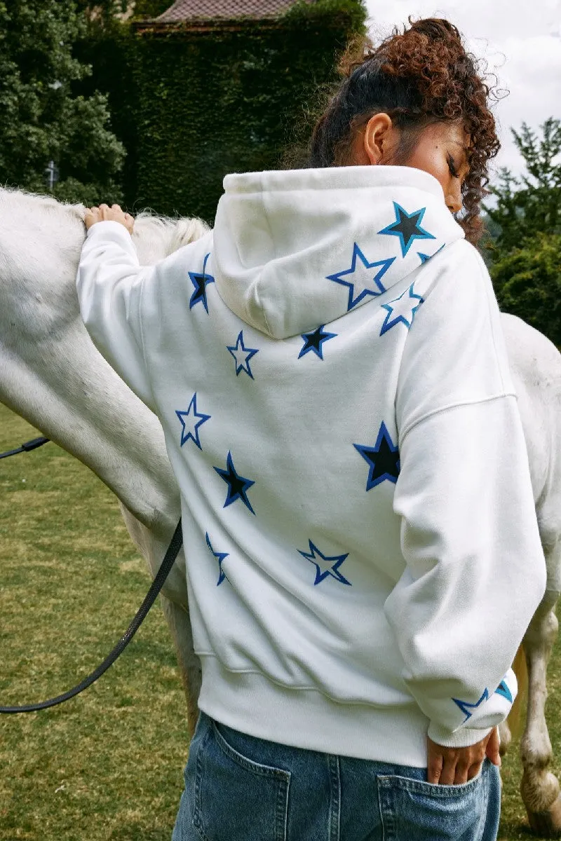 Stars Embroidered Logo Hoodie