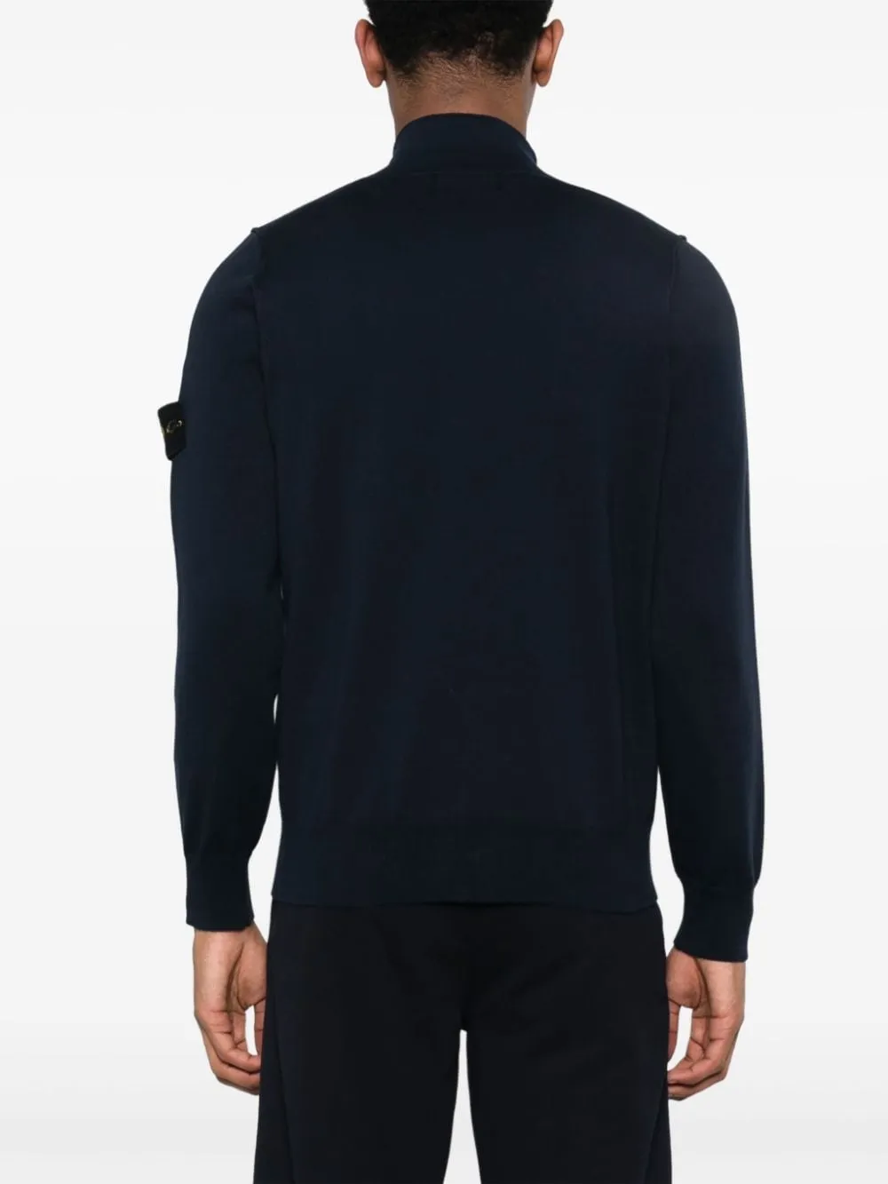 Stone Island - Sweat zippé navy 63160 ‘OLD’ TREATMENT