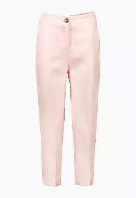 Straight Leg Elastic Back Waist Trouser