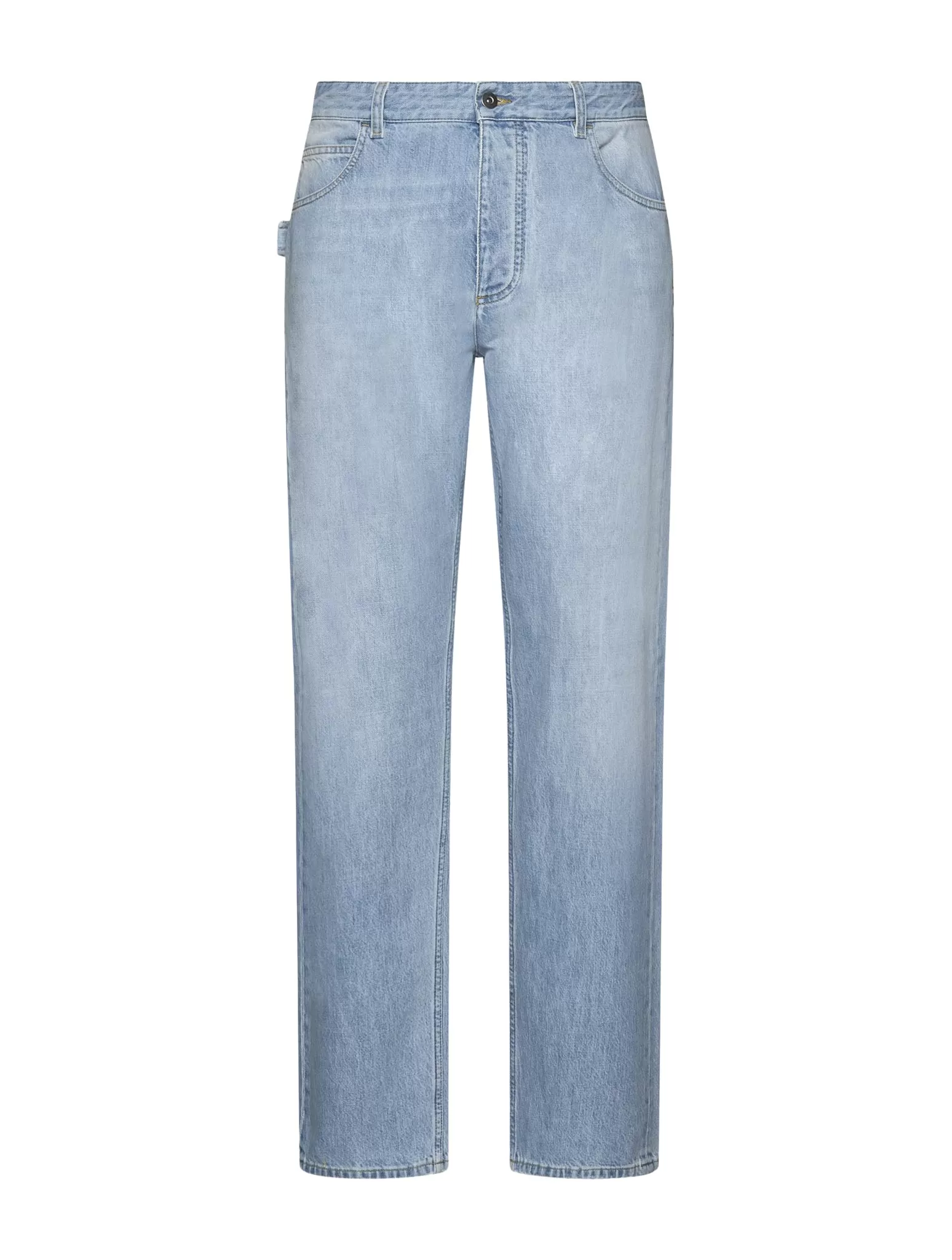 Straight Leg Jeans In Light Bleach Denim