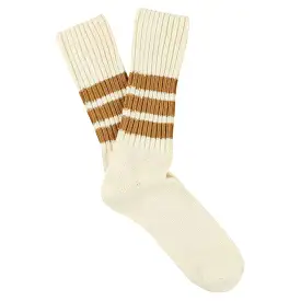 Stripes Crew Socks - Ecru / Mustard