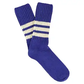 Stripes Crew Socks - Vintage Blue / Ecru