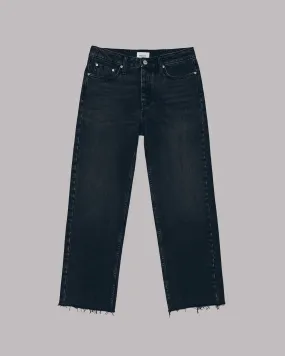 The Black Cropped Straight Jeans