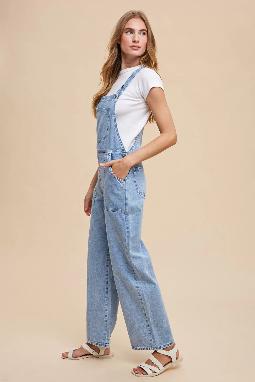 The Daunis Straight Leg Denim Overalls