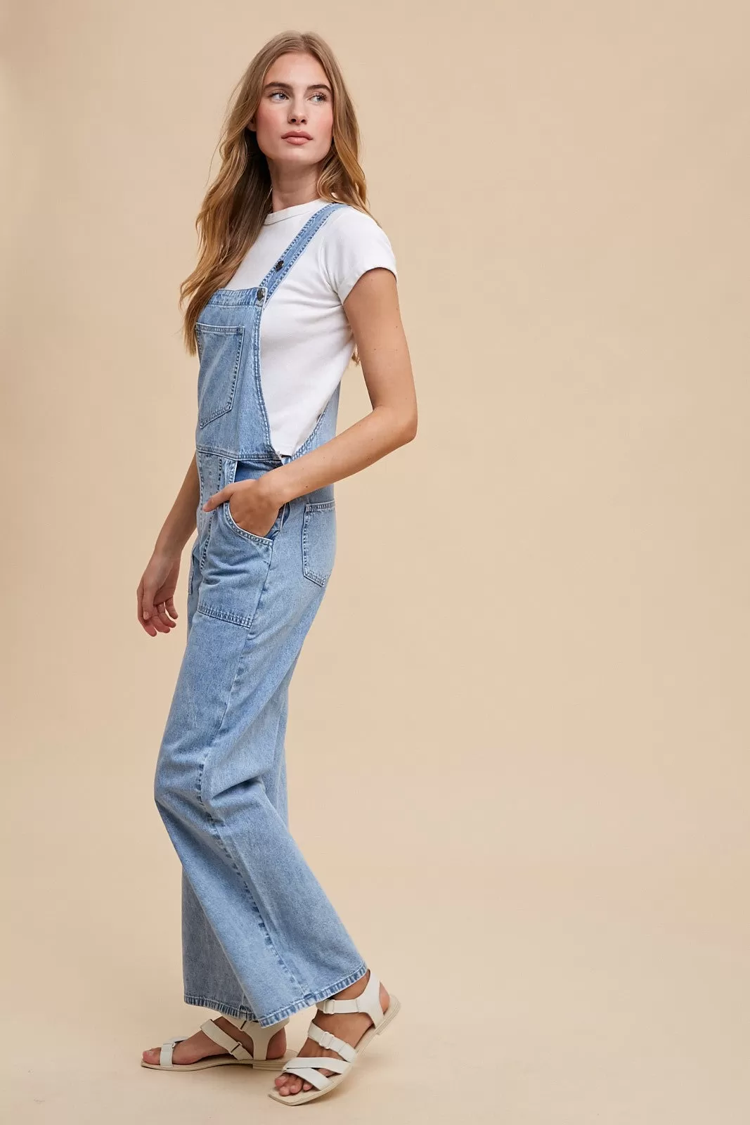 The Daunis Straight Leg Denim Overalls