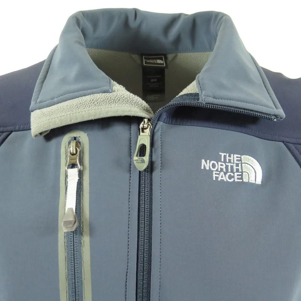 The North Face Apex Bionic Shell Jacket Men M Blue Weather resistant fleece