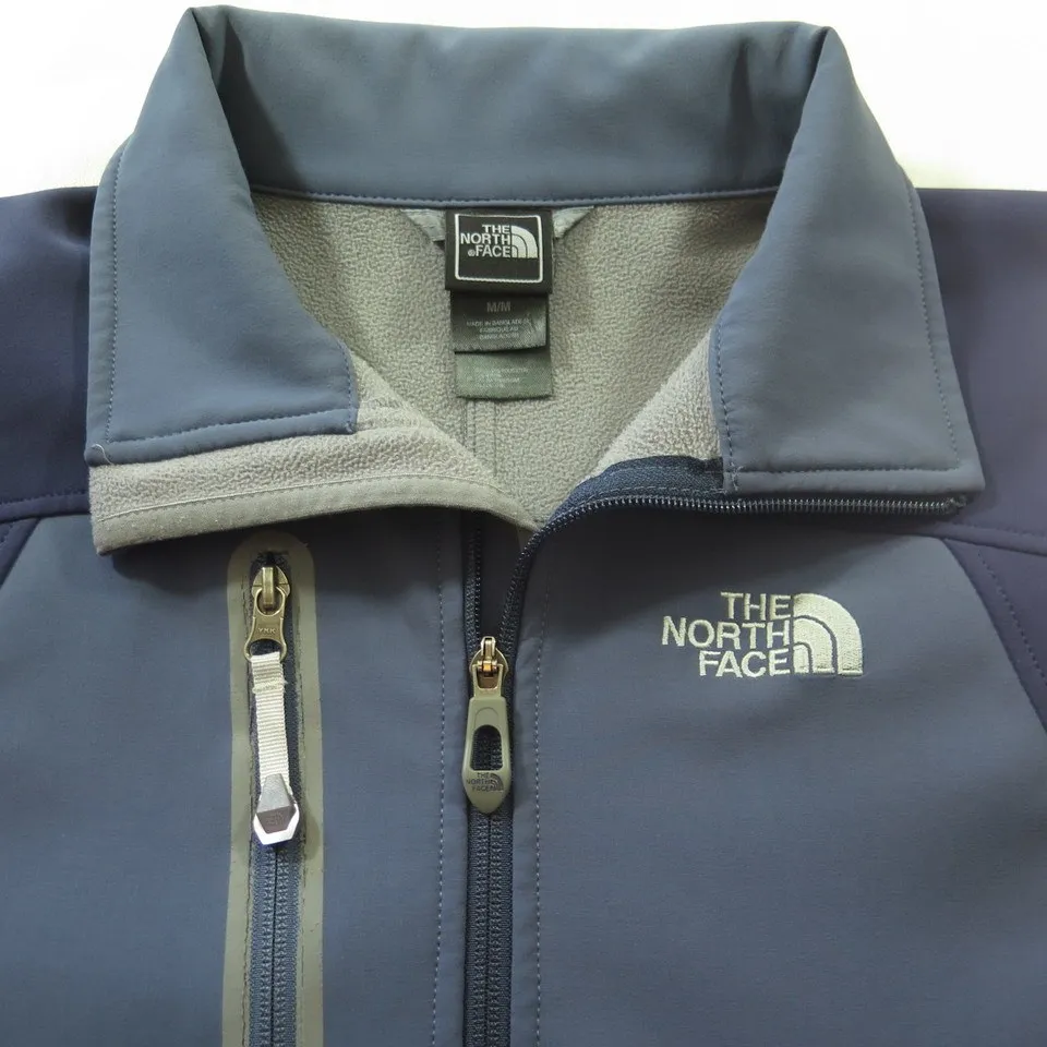 The North Face Apex Bionic Shell Jacket Men M Blue Weather resistant fleece