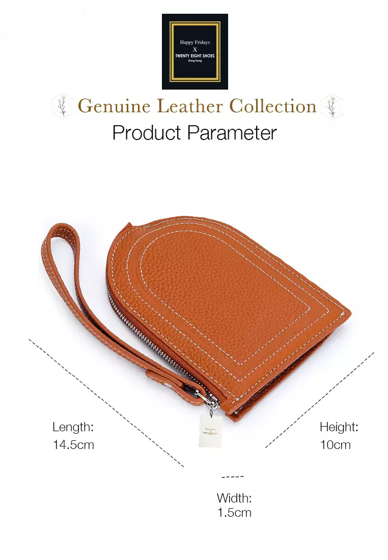 Twenty Eight Shoes Full Grain Leather Round Edge Multi-Purpose Purse JW YT-2065