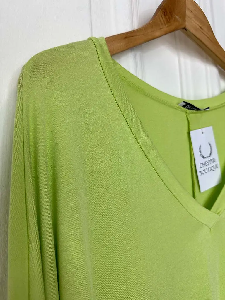 V-Neck Dawny Jersey Top - Pistachio