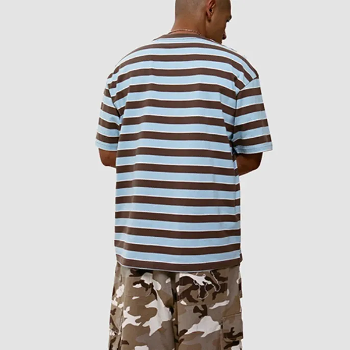 WKNDRS  |Crew Neck Stripes Unisex Street Style Cotton Short Sleeves