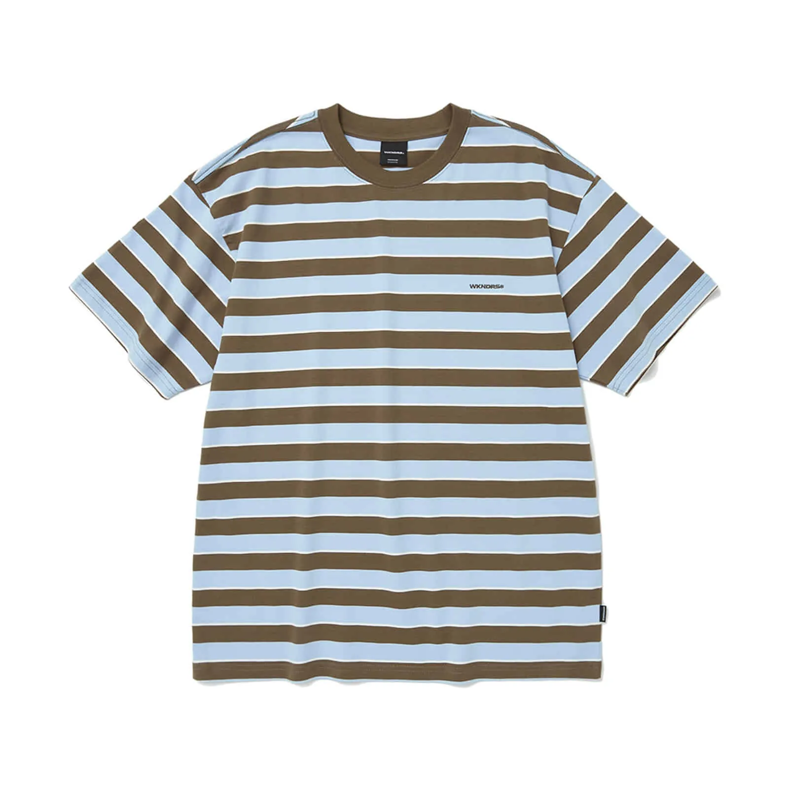 WKNDRS  |Crew Neck Stripes Unisex Street Style Cotton Short Sleeves