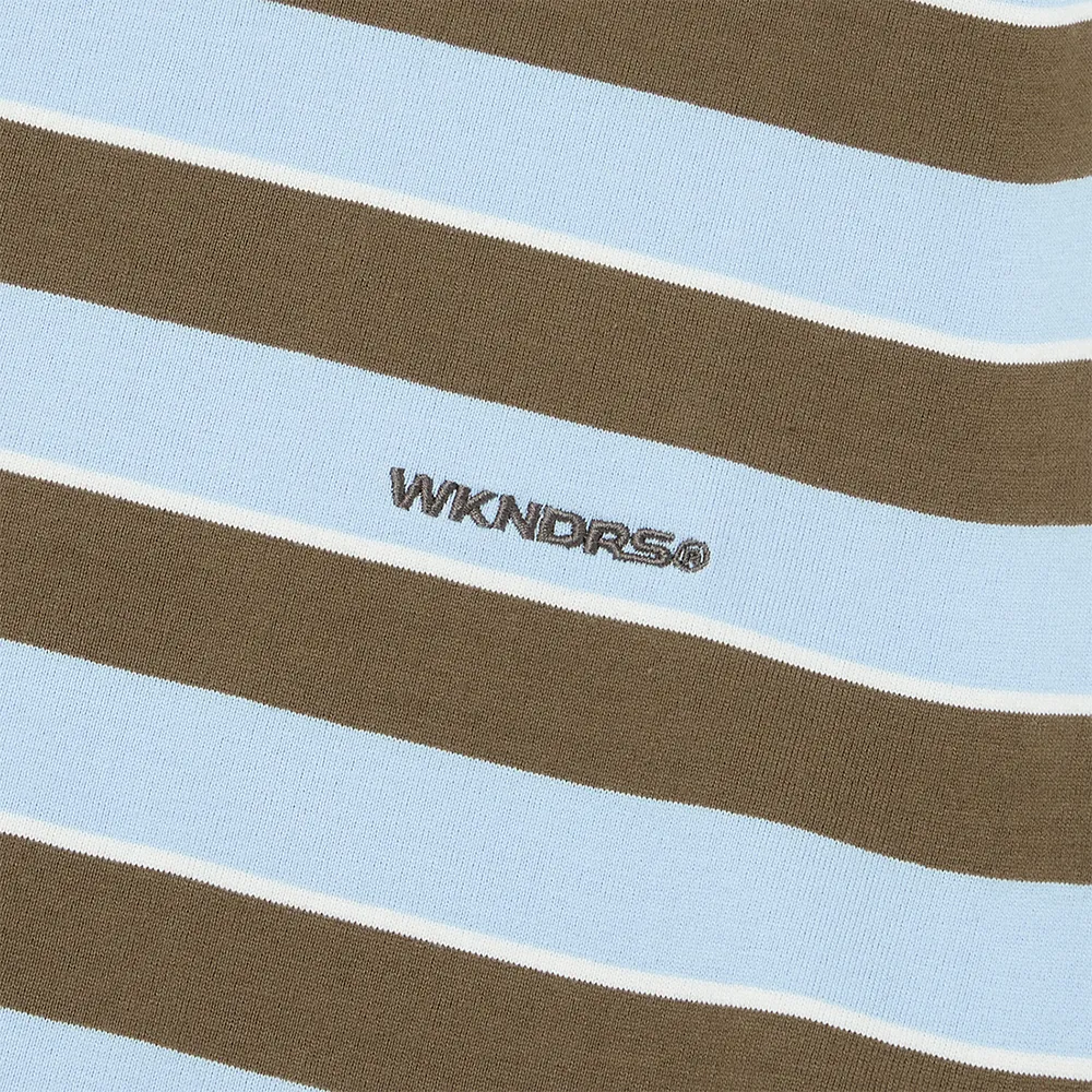 WKNDRS  |Crew Neck Stripes Unisex Street Style Cotton Short Sleeves