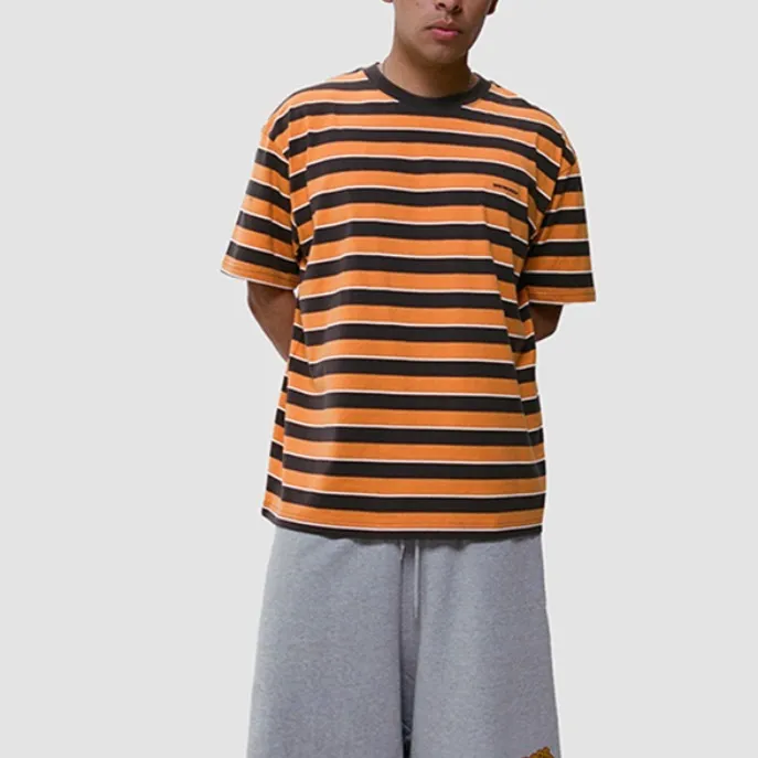 WKNDRS  |Crew Neck Stripes Unisex Street Style Cotton Short Sleeves