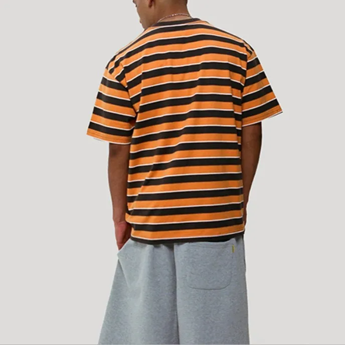 WKNDRS  |Crew Neck Stripes Unisex Street Style Cotton Short Sleeves