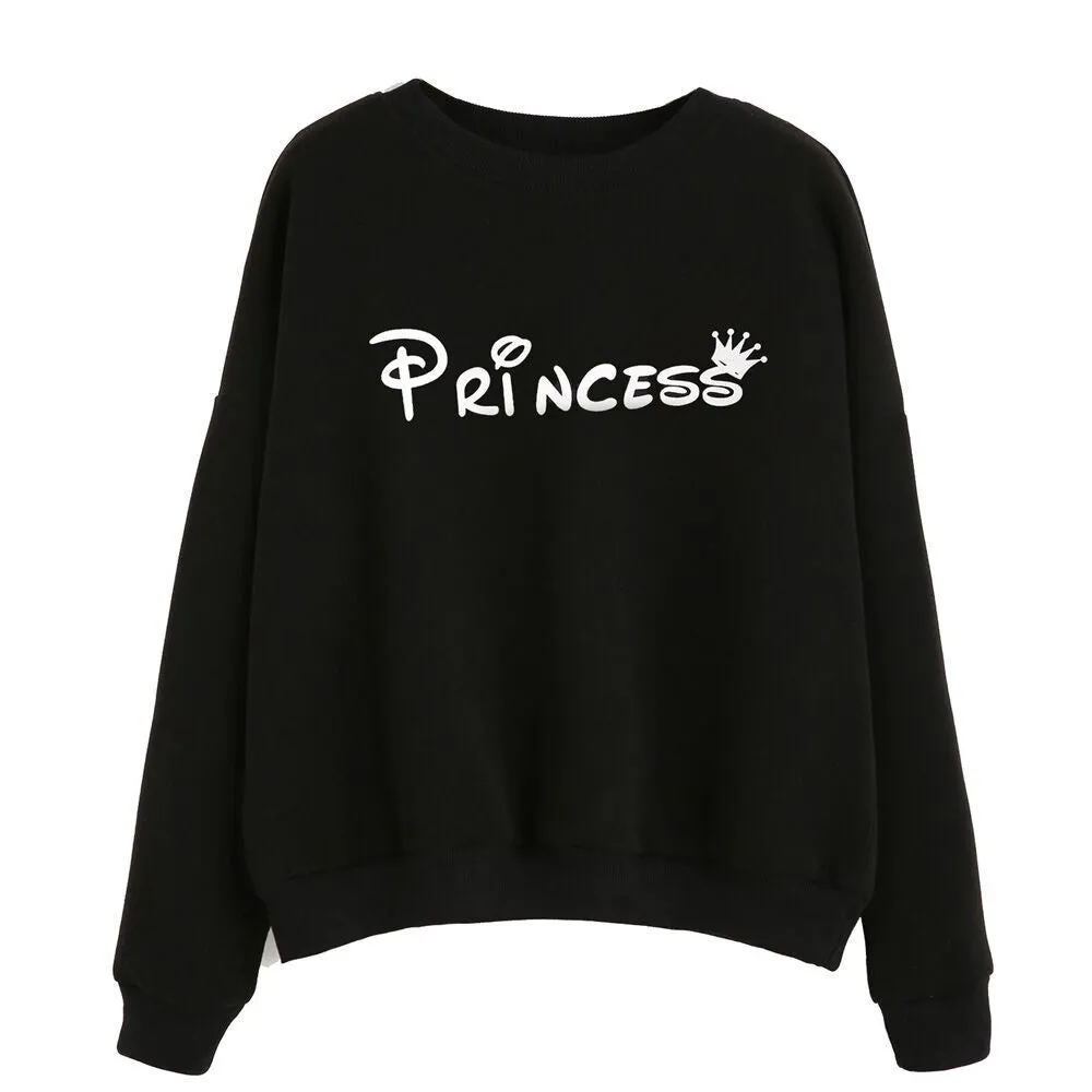 Women long Sleeve Hoody Letter Print Sweatshirt Pullovers Black Harajuku Hoodies for Women Sudaderas mujer Feida