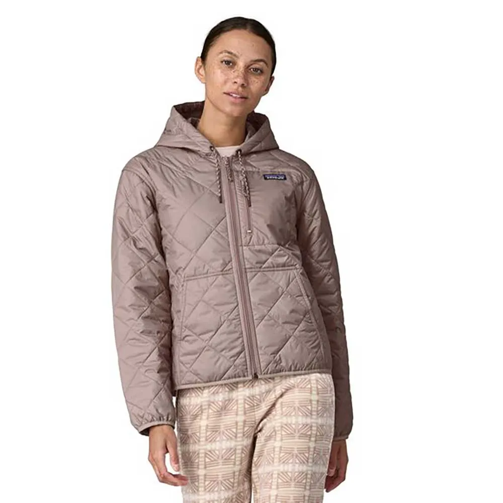 Women's Diamond Quilt Bomber Hoody - Stingray Mauve