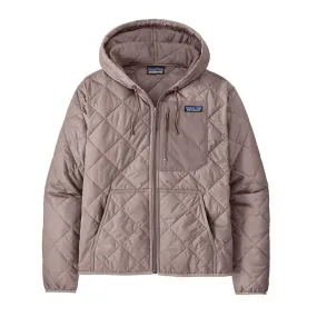 Women's Diamond Quilt Bomber Hoody - Stingray Mauve