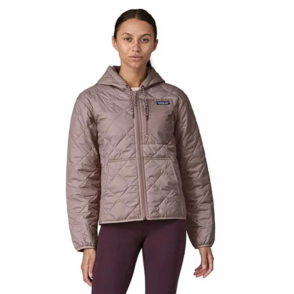 Women's Diamond Quilt Bomber Hoody - Stingray Mauve