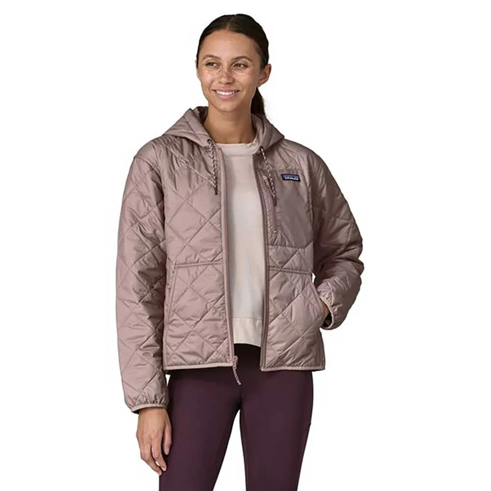 Women's Diamond Quilt Bomber Hoody - Stingray Mauve