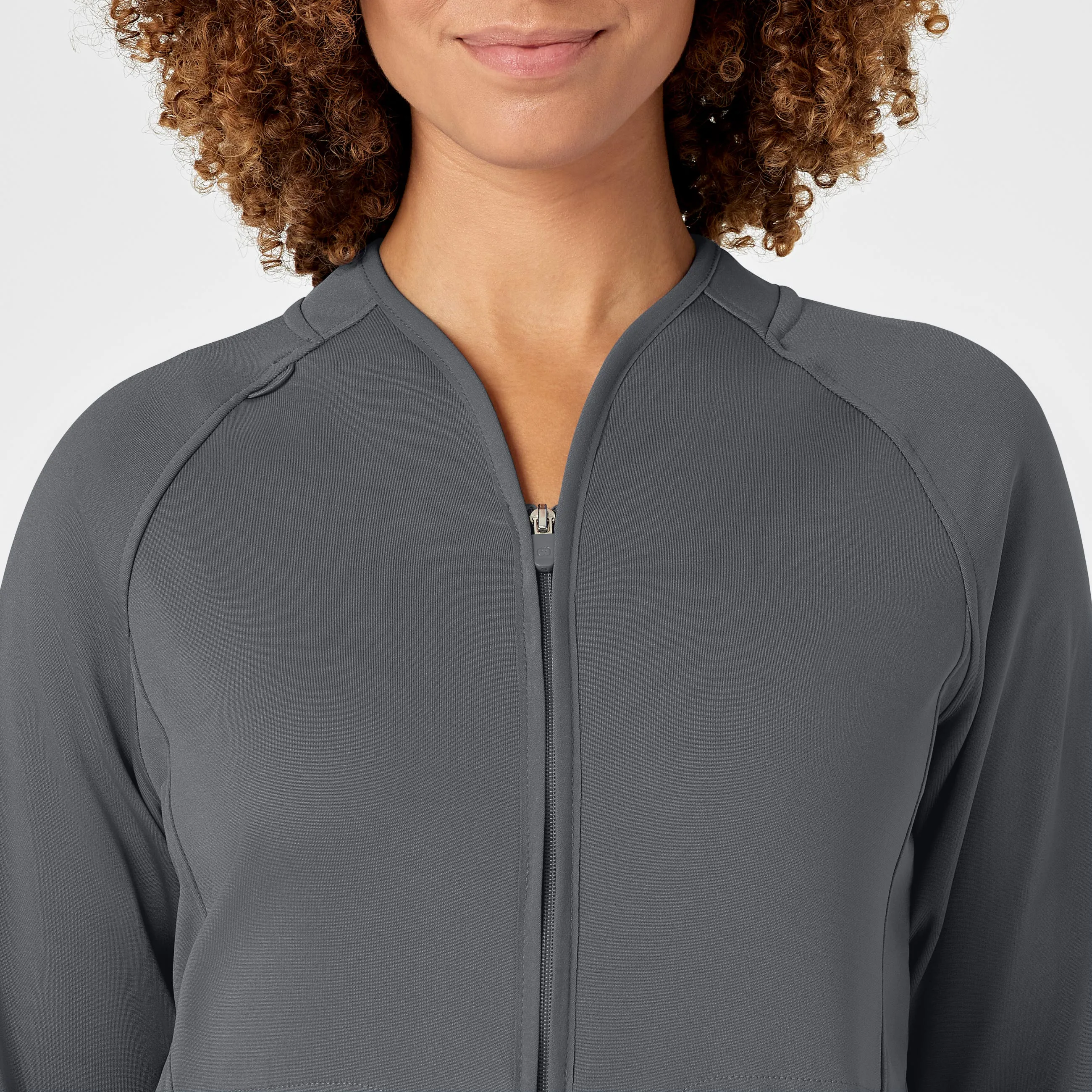 Women's Fleece Full Zip Jacket - Pewter