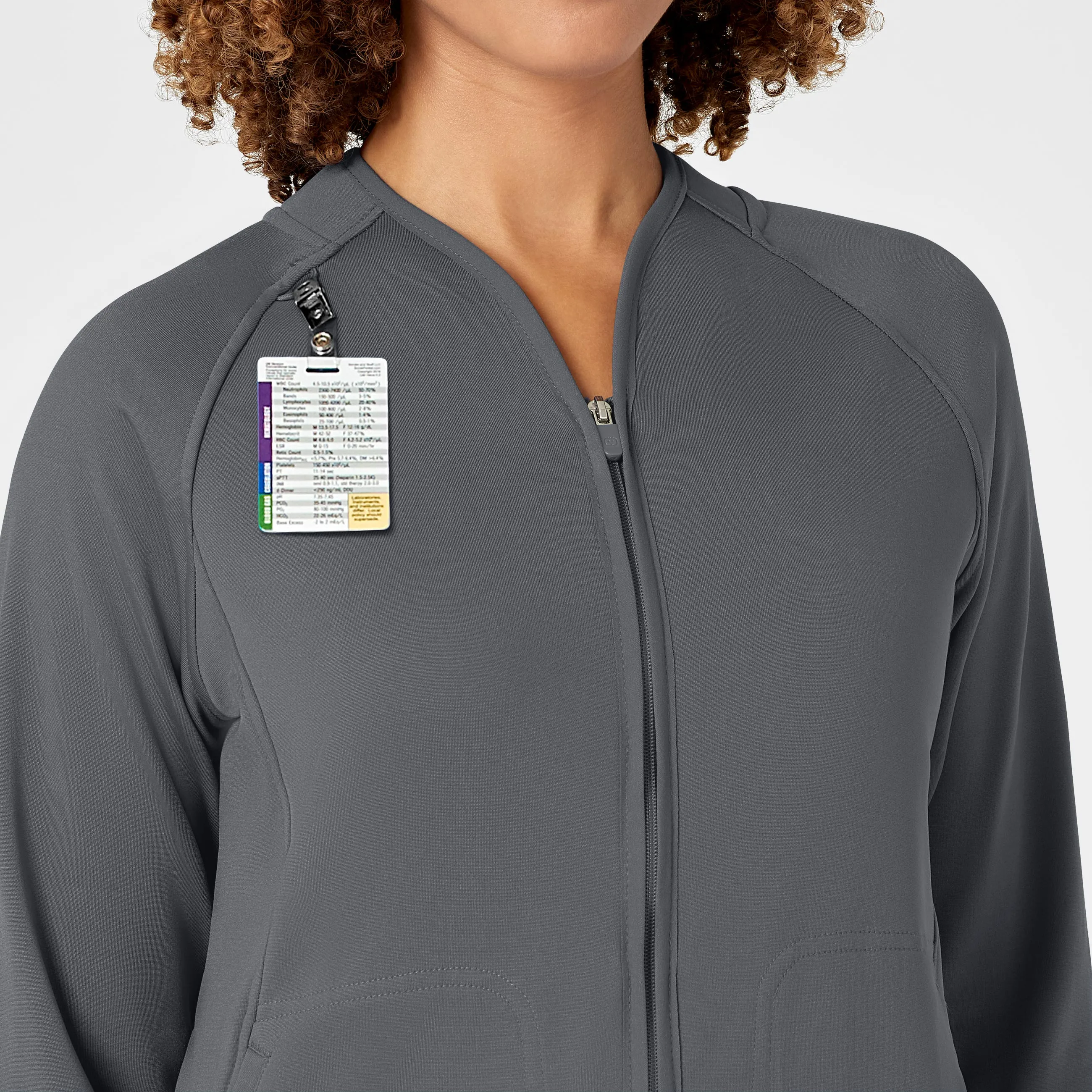 Women's Fleece Full Zip Jacket - Pewter