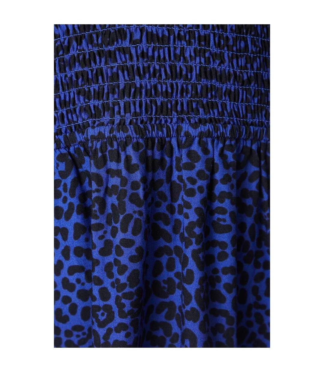 Womens/ladies animal print ruched midi dress blue Dorothy Perkins