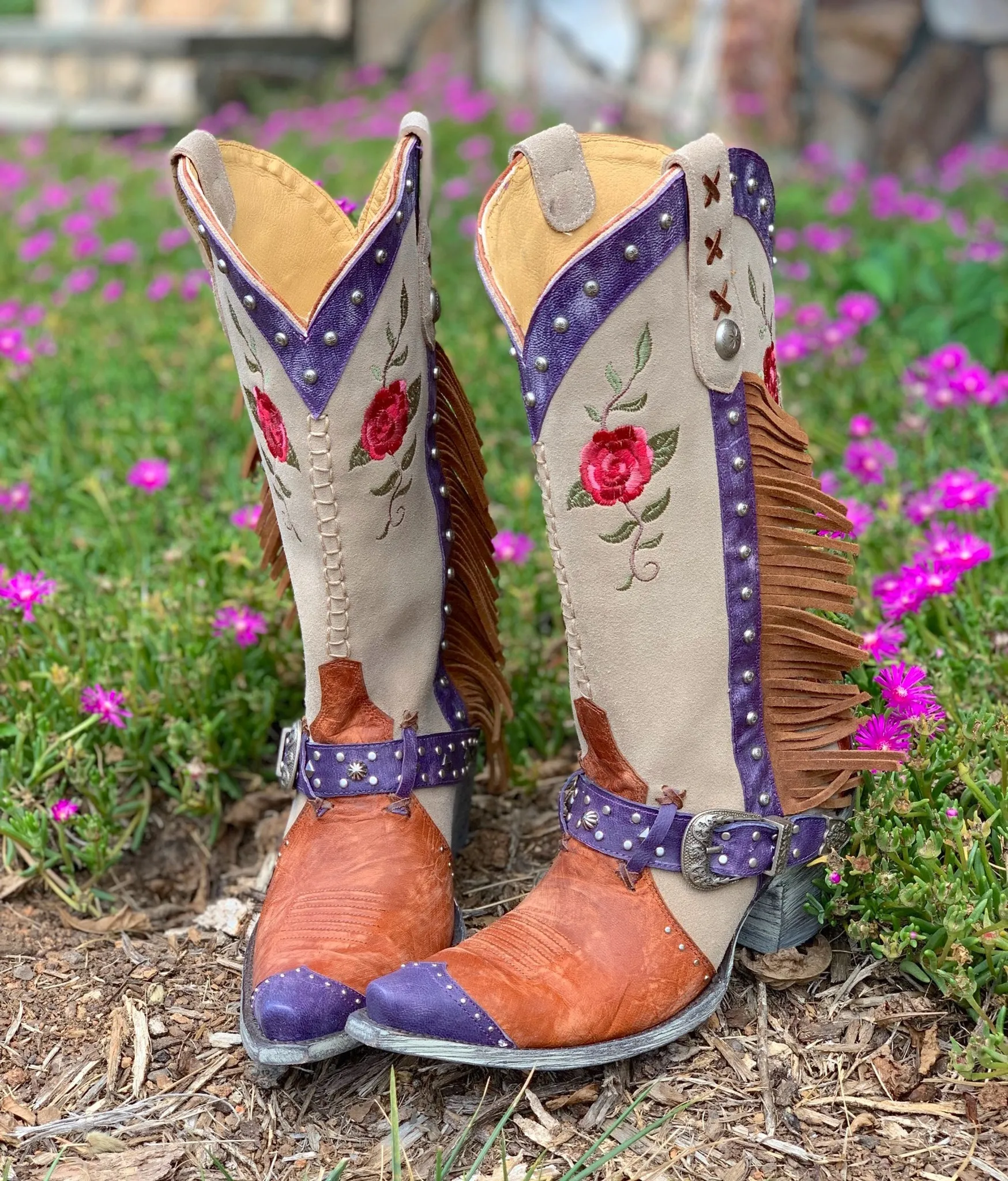 Yippee by Old Gringo Marielle Mango Bone Violet YL498-2